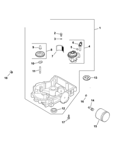 Kohler Cv23-75592 Oil Pan And Lubrication Diagram and Parts List for ENFORCER54 53AH3AGT050-23HP Cub Cadet Lawn Tractor